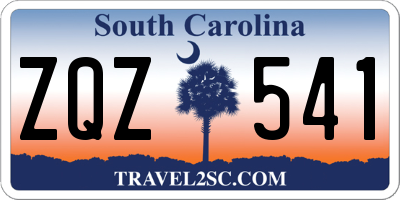 SC license plate ZQZ541