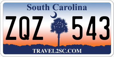 SC license plate ZQZ543