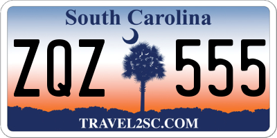 SC license plate ZQZ555