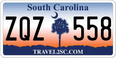 SC license plate ZQZ558