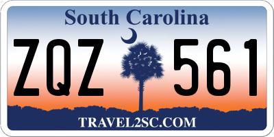 SC license plate ZQZ561