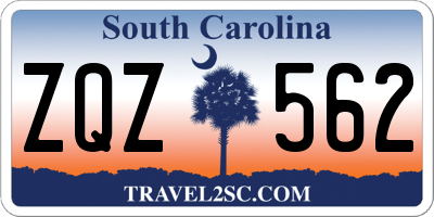 SC license plate ZQZ562
