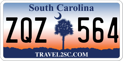 SC license plate ZQZ564