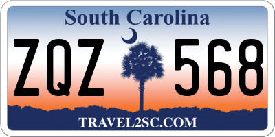 SC license plate ZQZ568