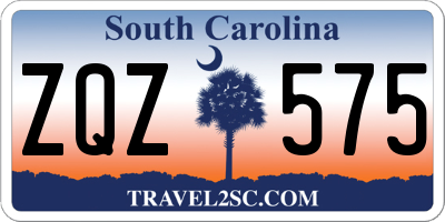 SC license plate ZQZ575