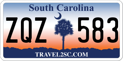 SC license plate ZQZ583