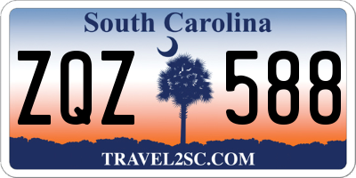SC license plate ZQZ588