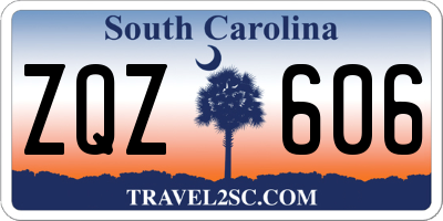 SC license plate ZQZ606