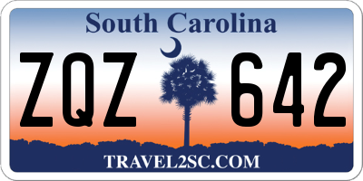 SC license plate ZQZ642