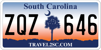 SC license plate ZQZ646