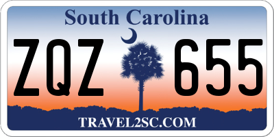 SC license plate ZQZ655