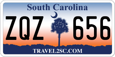 SC license plate ZQZ656