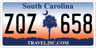 SC license plate ZQZ658