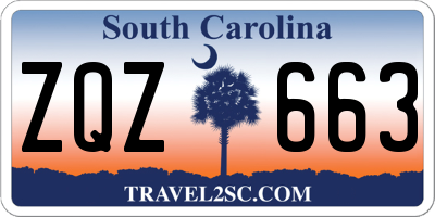 SC license plate ZQZ663