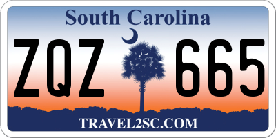 SC license plate ZQZ665