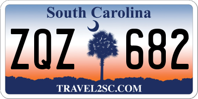 SC license plate ZQZ682