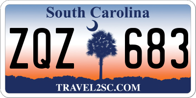 SC license plate ZQZ683