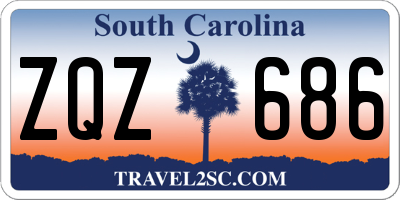 SC license plate ZQZ686