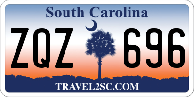 SC license plate ZQZ696