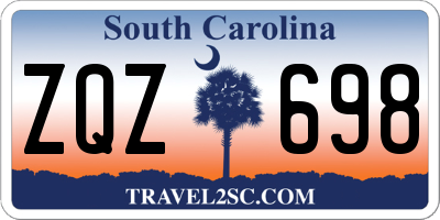 SC license plate ZQZ698