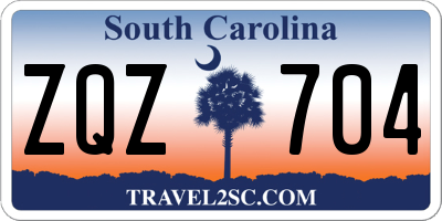 SC license plate ZQZ704