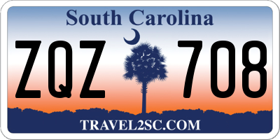 SC license plate ZQZ708