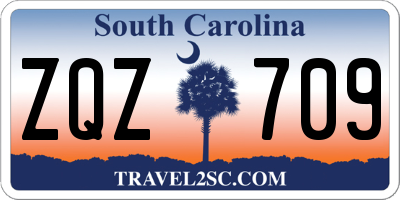 SC license plate ZQZ709