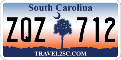 SC license plate ZQZ712