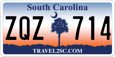 SC license plate ZQZ714
