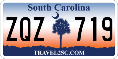 SC license plate ZQZ719