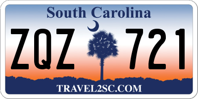 SC license plate ZQZ721
