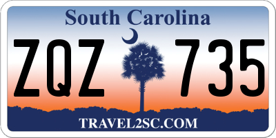 SC license plate ZQZ735