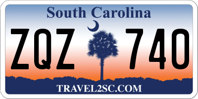 SC license plate ZQZ740