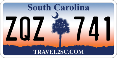 SC license plate ZQZ741