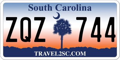 SC license plate ZQZ744