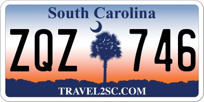 SC license plate ZQZ746