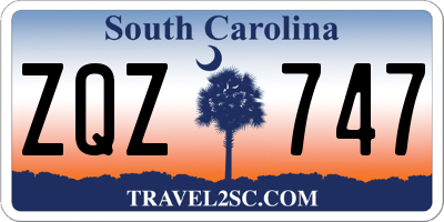 SC license plate ZQZ747