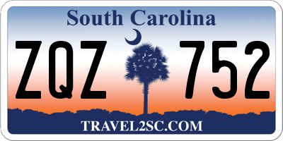 SC license plate ZQZ752