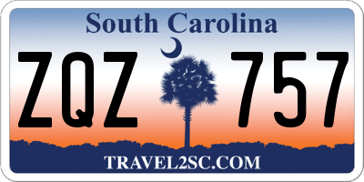 SC license plate ZQZ757