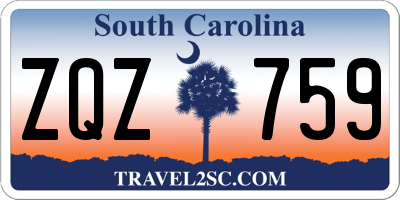 SC license plate ZQZ759