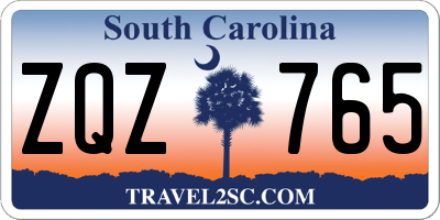 SC license plate ZQZ765