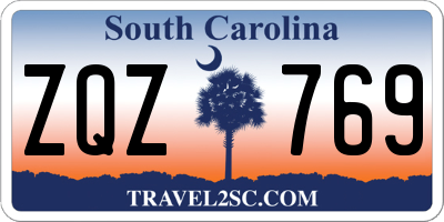 SC license plate ZQZ769