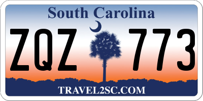 SC license plate ZQZ773