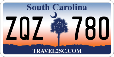 SC license plate ZQZ780