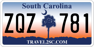 SC license plate ZQZ781