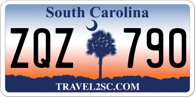 SC license plate ZQZ790