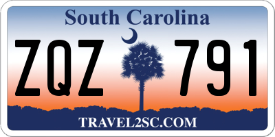 SC license plate ZQZ791