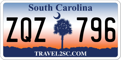 SC license plate ZQZ796