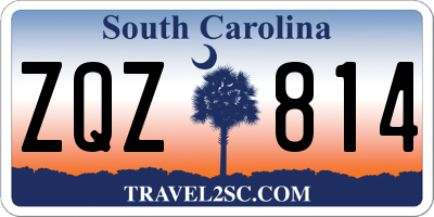 SC license plate ZQZ814