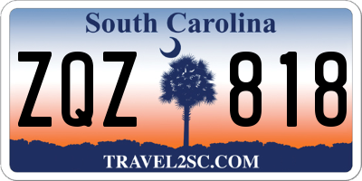 SC license plate ZQZ818